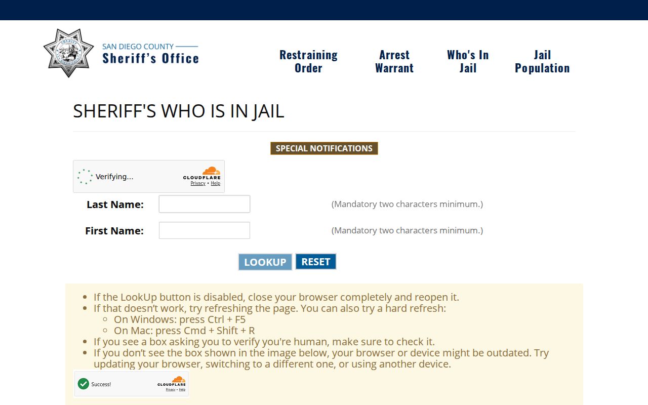 Escondido neighbors county custody lookup