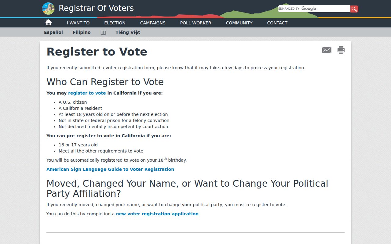 Escondido resident lookup county voter registration information