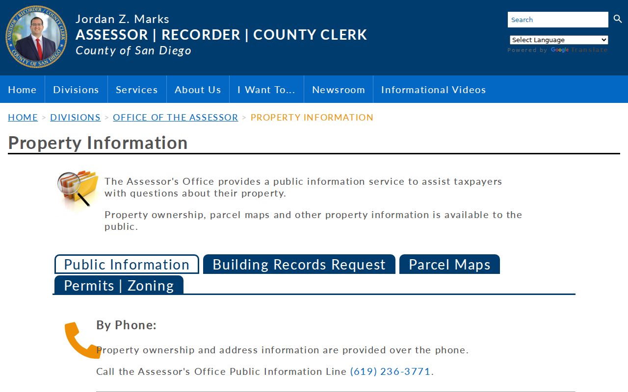 Escondido street directory county assessor property records