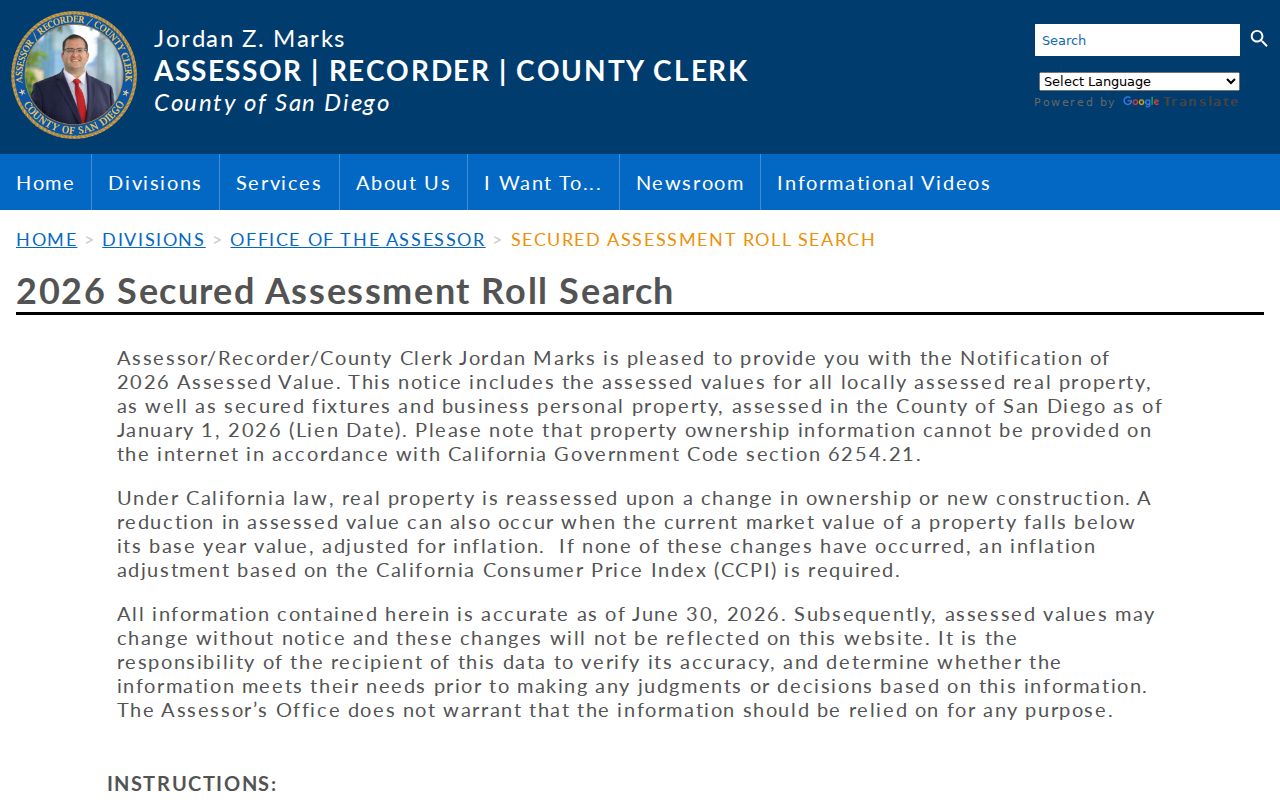 Escondido street directory secured assessment search