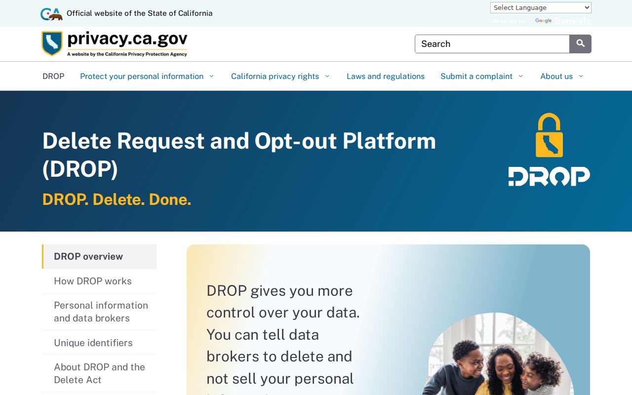 Escondido ZIP code directory privacy deletion request platform