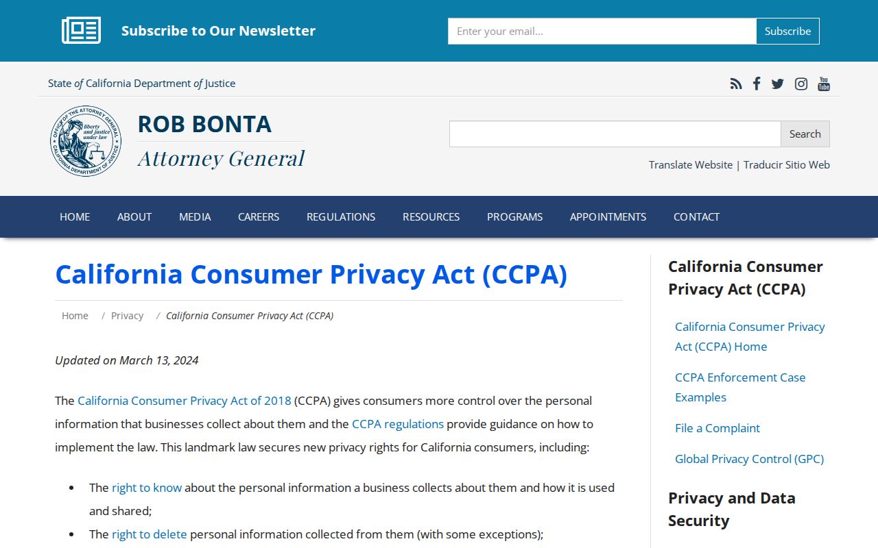 Escondido ZIP code directory California consumer privacy rights